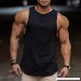 Men's Tank Top Workout T-Shirt Bodybuilding Sport Fitness Training Muscle Vest Black B07NJC9XLZ